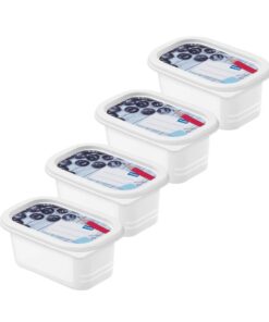 Rotho Domino Diepvriesdozen Etiket Decor 4x0.2L Wit