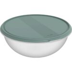 Rotho ELEMENTS Koelkast Bewaardoos Rond 0.4L Mistletoe Groen/Transparant