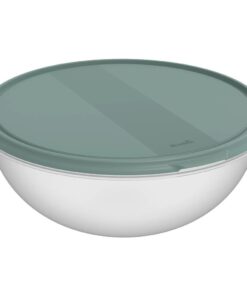 Rotho ELEMENTS Koelkast Bewaardoos Rond 0.4L Mistletoe Groen/Transparant