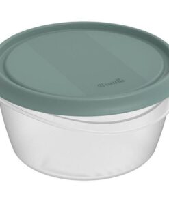 Rotho ELEMENTS Koelkast Bewaardoos Rond 0.7L Mistletoe Groen/Transparant