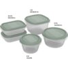 Rotho ELEMENTS Koelkast Bewaardoos Set 5-delig Mistletoe Groen/Transparant