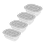 Rotho Freeze Diepvriesdozen 4x0.5L Transparant/Wit