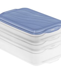 Rotho RONDO Vleeswarendoos 2x0.75L 1x1.35L Horizon Blauw/Transparant