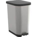 Rotho Ribo Pedaalemmer 35L Zilver/Metallic/Antraciet