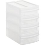 Rotho SYSTEMIX Design Ladekast met 4 Lades 19.6x14.1x23.3 cm Wit