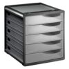 Rotho Spacemaker Bureau Ladenbak 5 Dichte Lades Transparant