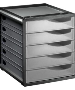 Rotho Spacemaker Bureau Ladenbak 5 Dichte Lades Transparant