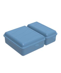 Rotho Twin Lunchbox 1.05+0.55L Horizon Blauw