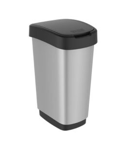 Rotho Twist Afvalbak 25L Zilver/Metallic