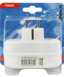 Scanpart Tweewegstekker met Randaarde Wit