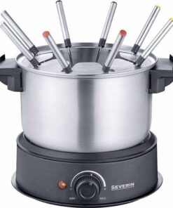 Severin Fondueset + 8 Vorkjes RVS/Zwart
