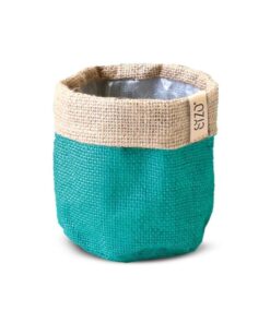 Sizo Waterdichte Plantenzak van Jute 13 cm Petrol