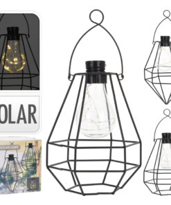 Solar Bulb LED Draadlantaarn Zwart Assorti