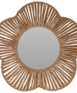 Spiegel Bloem 38 cm Papier/Beige