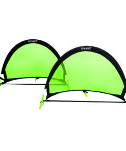 SportX Opvouwbare Voetbaldoelen 90x60x60 cm 2 Stuks Zwart/Groen