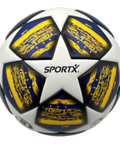 SportX Voetbal Premium 400-430 g Wit/Blauw/Geel