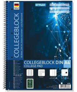 Stylex A4 Collegeblok met Lijnen 80 Bladen