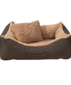 Sun Garden Luxe Hondenmand Lucky + Kussen 59x67x20 cm Bruin/Beige