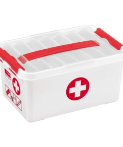 Sunware Q-Line EHBO Doos 6L 30x20x14 cm Wit/Rood
