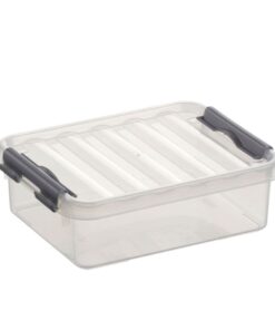 Sunware Q-Line Opbergbox 1L Transparant/Zilver