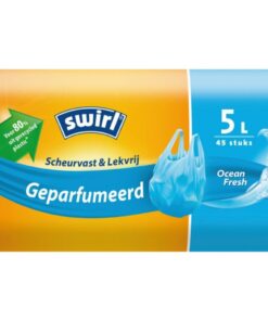 Swirl Pedaalemmerzak Geparfumeerd Ocean Fresh 5L 45 Stuks