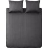 Ten Cate Katoen Satijnen Lits-Jumeaux Dekbedovertrek Streep 240x200/220 cm Antraciet