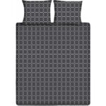 Ten Cate Katoenen Eenpersoons Dekbedovertrek 140x200/220 cm Graphic Antraciet