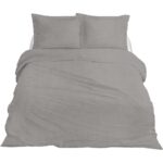 Ten Cate Premium Linnen Eenpersoons Dekbedovertrek 140x200/220 cm Cloudy Grey