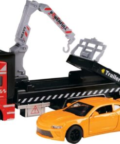 Toi-toys Sleepwagen met Auto Rood/oranje Metal