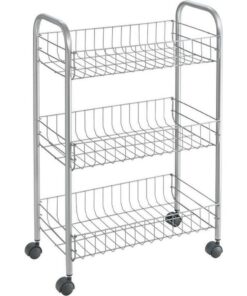 Tomado Metaltex Keuken/Badkamer Opbergtrolley Lugano 41x23x63 cm Wieltjes