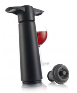 Vacuvin Wijnvacu&uuml;mpomp + Dop Zwart