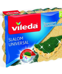 Vileda Slalom Universal Schuurspons 2 Stuks Geel/Groen