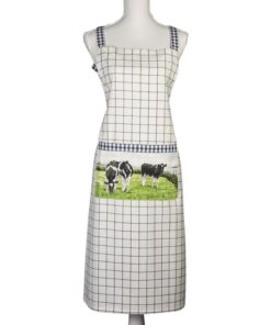 Wiebe van der Zee Schort Ruit Koe 60x90 cm Blauw