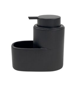 Zeeppomp met Zeepbakje 12.7x13.3x7.8 cm Zwart/Keramisch