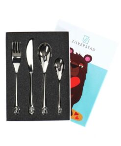 Zilverstad Kinderbestek Beer met Hart 4-delig