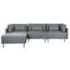 Chaise Longue Sofa DKD Home Decor Grijs Metaal Modern 276 x 152,5 x 84 cm