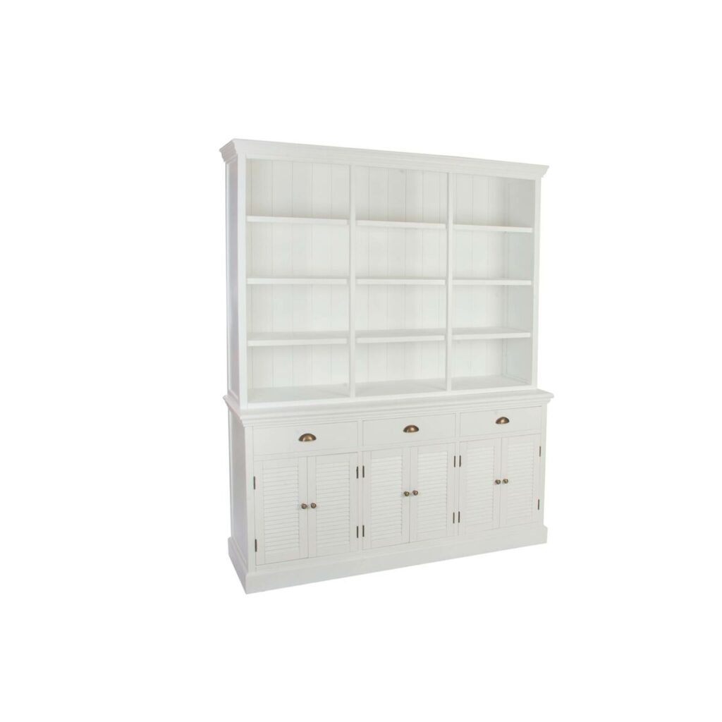 Dientafel DKD Home Decor 165 x 37 x 204 cm Spar Hout Wit