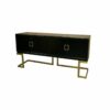 Dientafel DKD Home Decor Zwart Metaal Populier (180 x 50 x 90 cm)