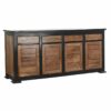 Dientafel DKD Home Decor Zwart Natuurlijk Acacia