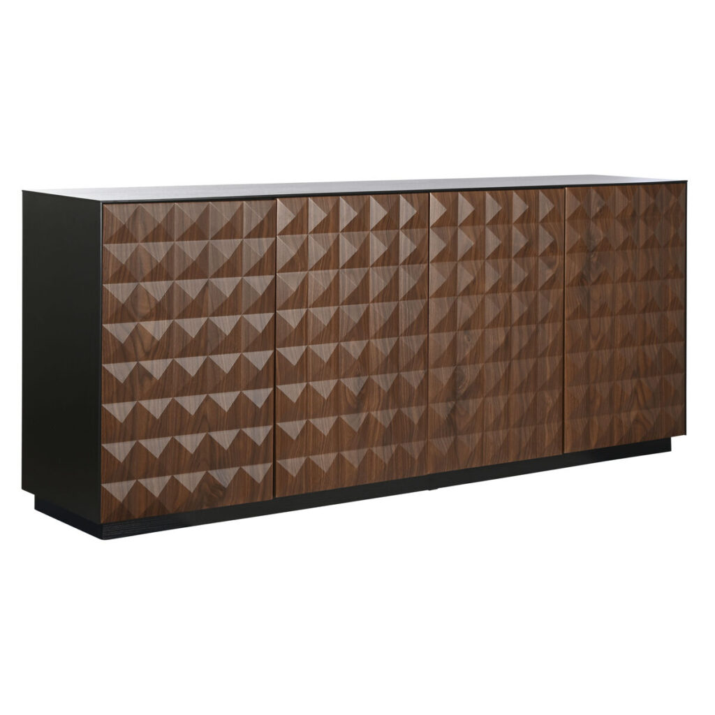 Dientafel Home ESPRIT Bruin Zwart Hout MDF 188,4 X 42,1 X 80,6 cm