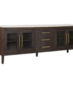 Dientafel Home ESPRIT Marmer Mangohout 200 x 40 x 70 cm