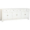 Dientafel Home ESPRIT Wit Elmhout 220 x 42 x 85 cm
