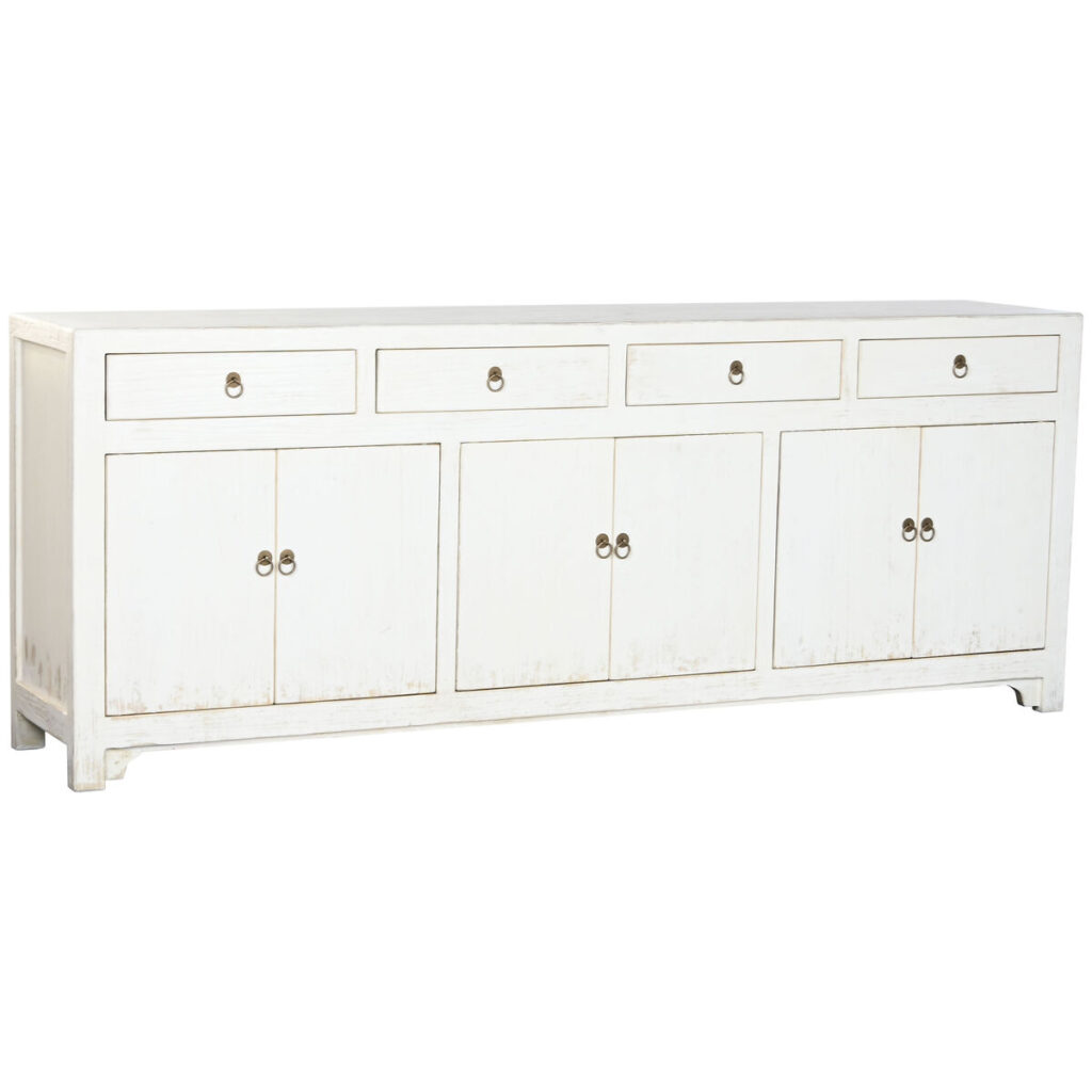 Dientafel Home ESPRIT Wit Elmhout 220 x 42 x 85 cm