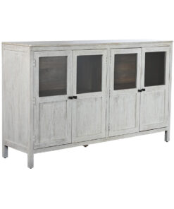 Dientafel Home ESPRIT Wit Kristal Mangohout 175 x 45,2 x 105 cm