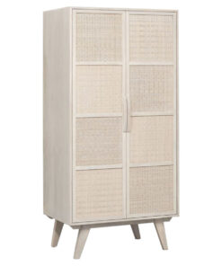 Dientafel Home ESPRIT Wit Rotan Mangohout 87 x 55 x 178 cm