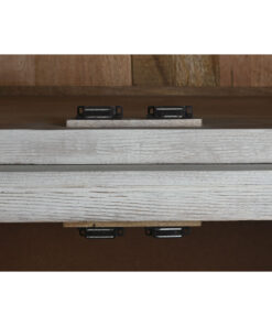 Alternative view of Display Standaard Home ESPRIT Wit Kristal Mangohout 200 x 45 x 230 cm