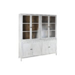 Display Standaard Home ESPRIT Wit Kristal Mangohout 200 x 45 x 230 cm