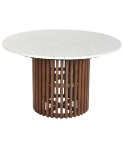 Eettafel Home ESPRIT Acacia Terrazzo 130 x 130 x 76 cm