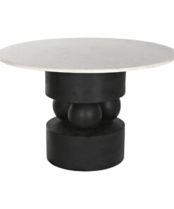 Eettafel Home ESPRIT Marmer Mangohout 120 x 120 x 76 cm