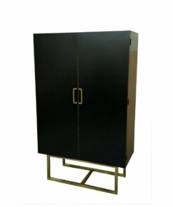 Kast DKD Home Decor   110 x 50 x 180 cm Zwart Metaal Populier